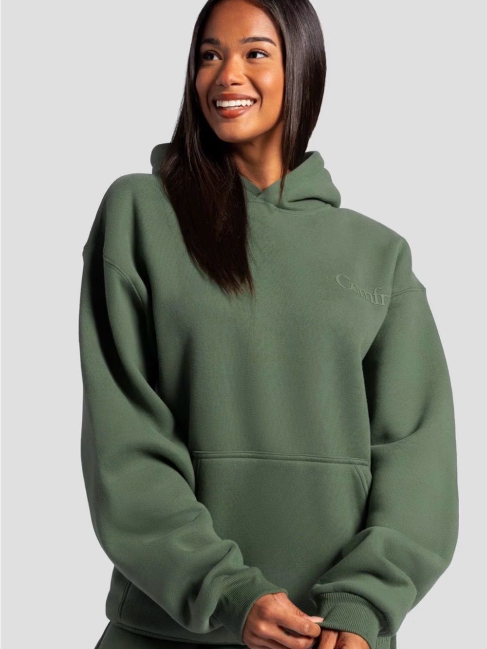 Comfort Colors Forest Green Minimalist Hoodie